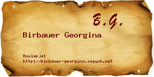 Birbauer Georgina névjegykártya